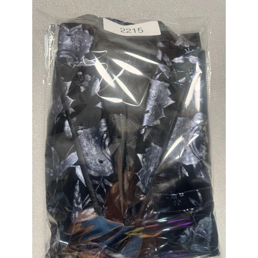 INC Men's Blazer Black Velvet With Silver Floral Jacket Party Nashville Medium